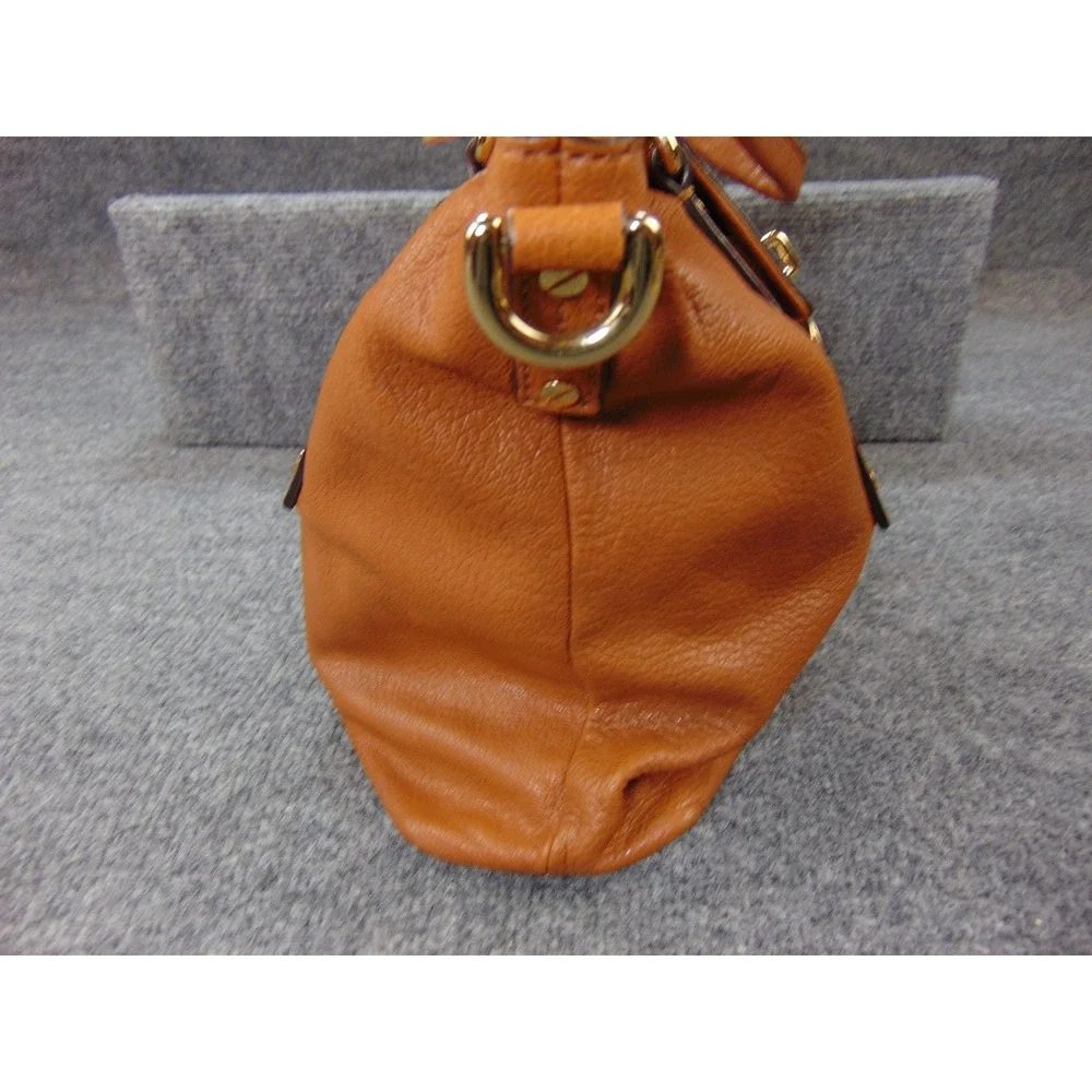 Michael Kors Hamilton Satchel Tan‎ Leather Gold Padlock Luxury Boho Chic Bag